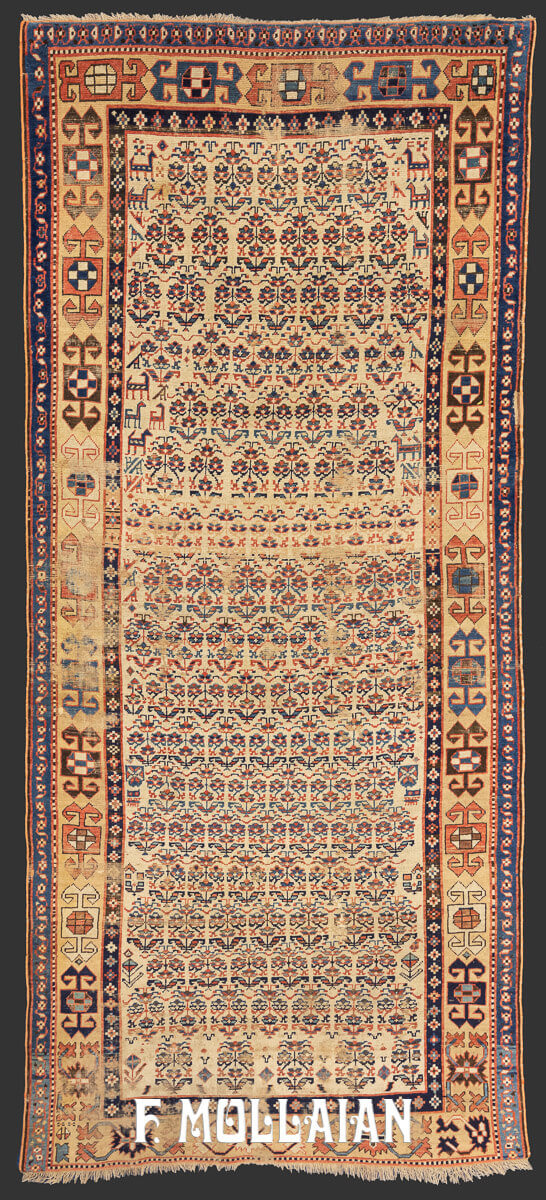 Antico Tappeto Caucasico misura Kalleh Shahsavan a tutto campo n°:931602